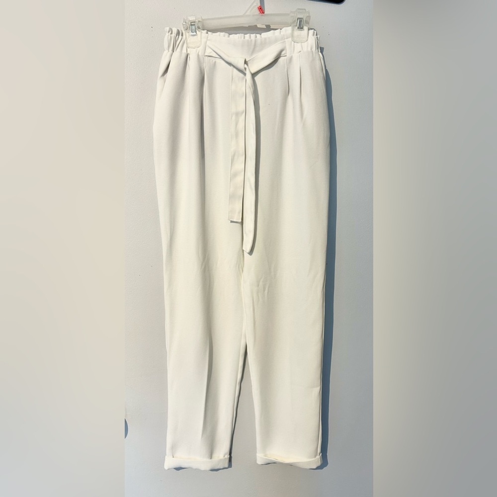 Stradivarius white pants